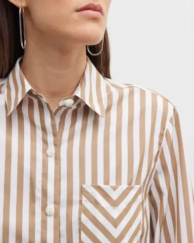 Rag & Bone Maxine Striped Button-Front Shirt | Thumbnail 5