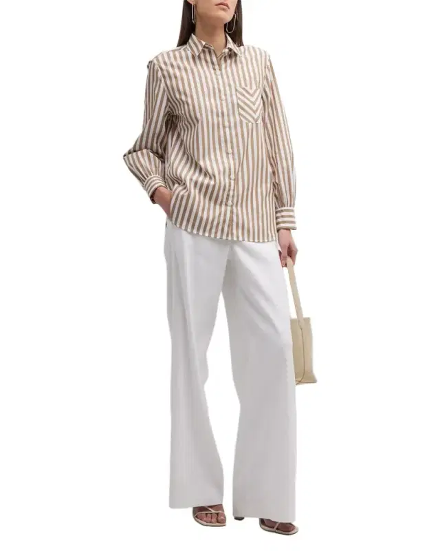 Maxine Striped Button-Front Shirt