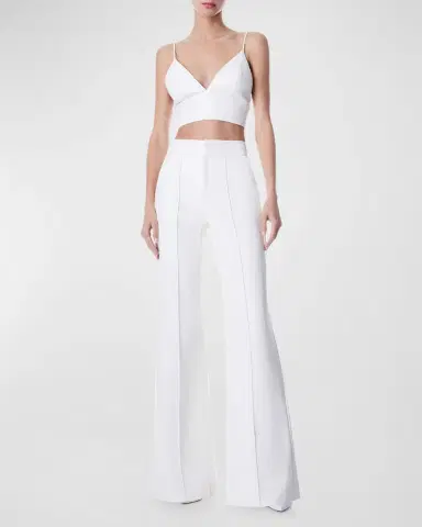 ALICE + OLIVIA Dylan Vegan Leather Wide-Leg Pants | Thumbnail 3