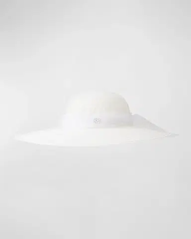 Maison Michel Large-Brim Blanche Bridal Hat | Thumbnail 3