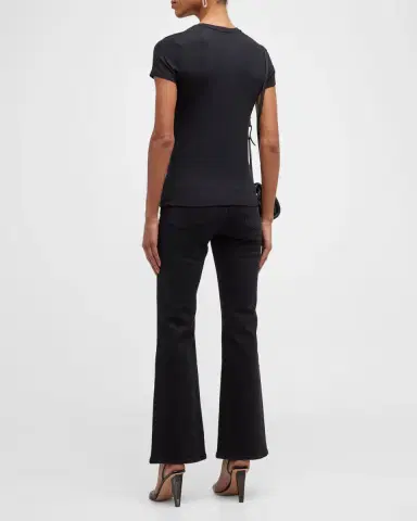 L'Agence Ressi Ribbed Short-Sleeve Tee | Thumbnail 2