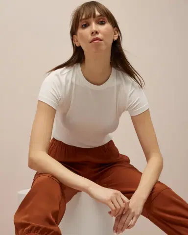 L'Agence Ressi Ribbed Short-Sleeve Tee | Thumbnail 4