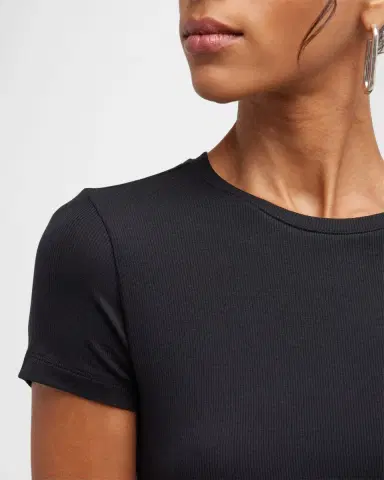 L'Agence Ressi Ribbed Short-Sleeve Tee | Thumbnail 5