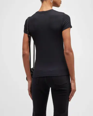 L'Agence Ressi Ribbed Short-Sleeve Tee | Thumbnail 6
