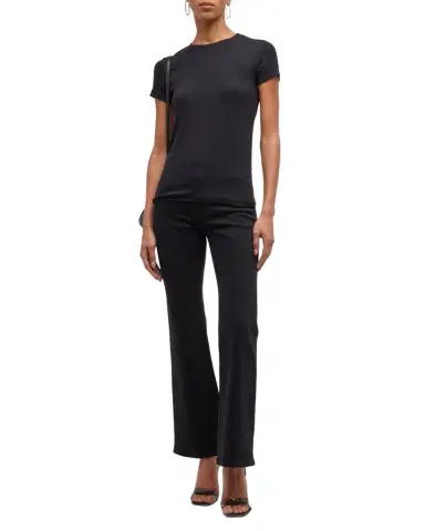 L'Agence Ressi Ribbed Short-Sleeve Tee | Thumbnail 1