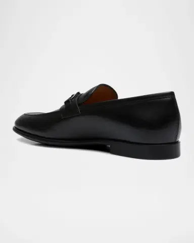 Ferragamo Men's Foster Smooth Leather Gancini Bit Loafers | Thumbnail 3 Ferragamo Men's Foster Smooth Leather Gancini Bit Loafers | Thumbnail 3