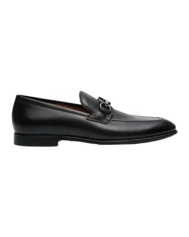 Ferragamo Men's Foster Smooth Leather Gancini Bit Loafers | Thumbnail 1 Ferragamo Men's Foster Smooth Leather Gancini Bit Loafers | Thumbnail 1
