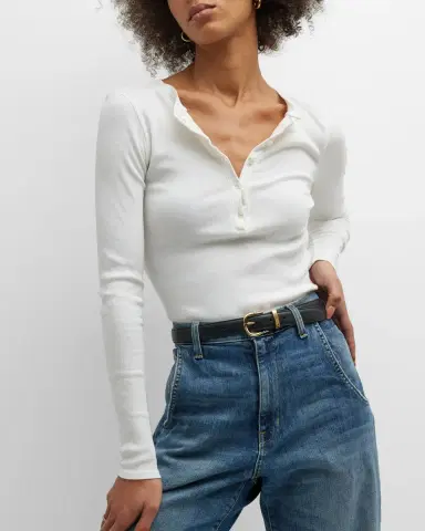 Nili Lotan Jordan Henley T-Shirt | Thumbnail 7 Nili Lotan Jordan Henley T-Shirt | Thumbnail 7