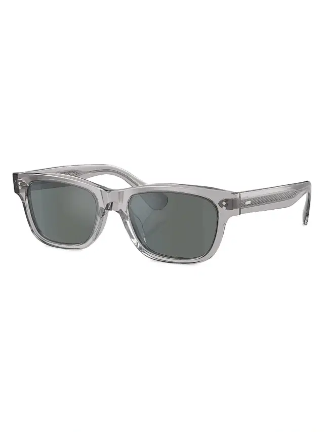 Oliver Peoples Women's Rosson Sun Pillow 53MM Square Sunglasses - Transparent Grey Teal