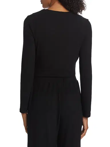 Leset Women's Lauren Crop II Knit Cardigan - Black | Thumbnail 5 Leset Women's Lauren Crop II Knit Cardigan - Black | Thumbnail 5