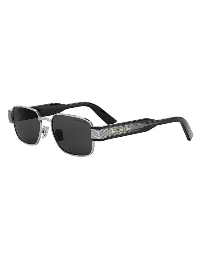 Dior Men's Christian  Label S2U 54MM Rectangular Sunglasses - Black
