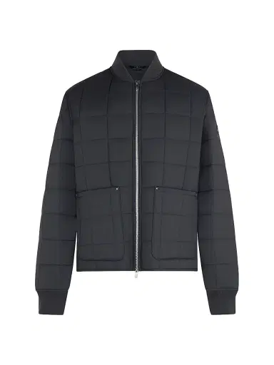 Moose Knuckles Men's Shell Jackets Walker Liner Quilted Puffer Bomber Jacket - Cement | Thumbnail 1