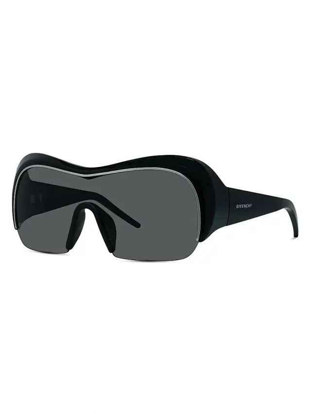 Givenchy Men's Night Bird 131MM Geometric Sunglasses - Dark Grey Black
