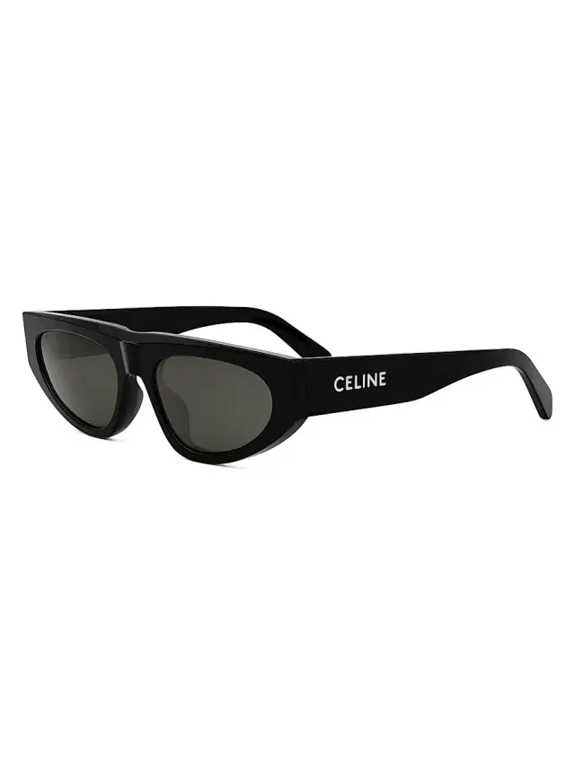 CELINE Men's Monochroms 55mm Geometric Sunglasses - Black Smoke