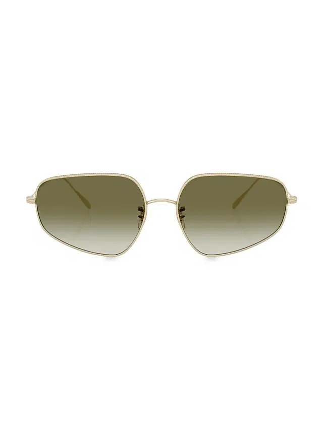 Oliver Peoples Women's Eylla 57MM Geometric Sunglasses - Gold Olive
