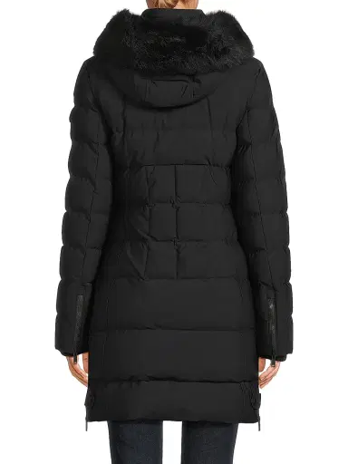 Moose Knuckles Women's Nyluxe Watershed 3 Shearling-Trim Hooded Down Parka | Thumbnail 5