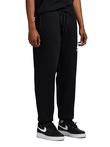 AVIREX Men's Core Stacked Logo Jogger Sweatpants - Black | Thumbnail 5
