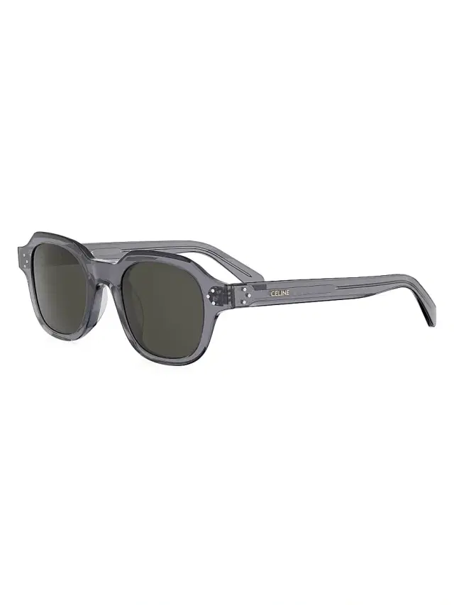 CELINE Men's Celine 3 Dots HD 48MM Square Sunglasses - Grey And Smoke
