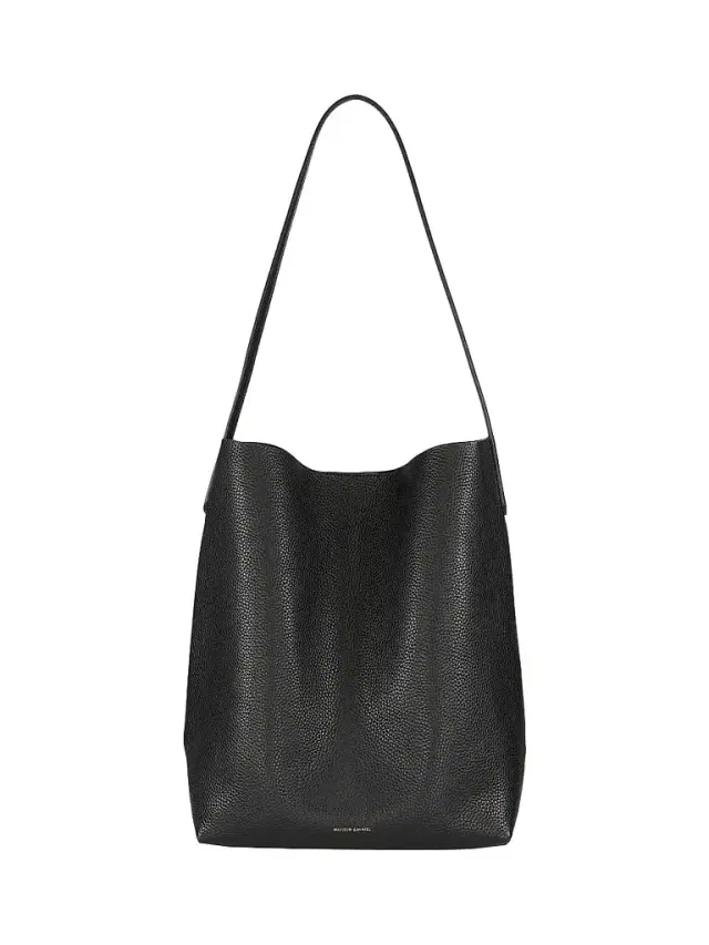 Mansur Gavriel Women's Everyday Cabas Pebbled-Leather Bag - Black