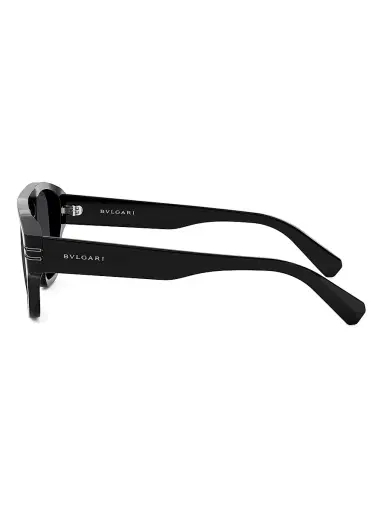 BVLGARI Men's B. Zero1 53MM Pilot Sunglasses - Shiny Black | Thumbnail 3
