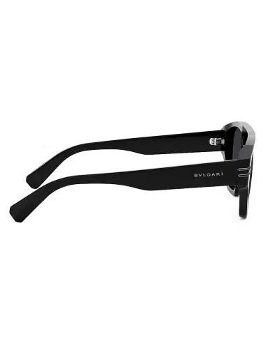 BVLGARI Men's B. Zero1 53MM Pilot Sunglasses - Shiny Black | Thumbnail 7