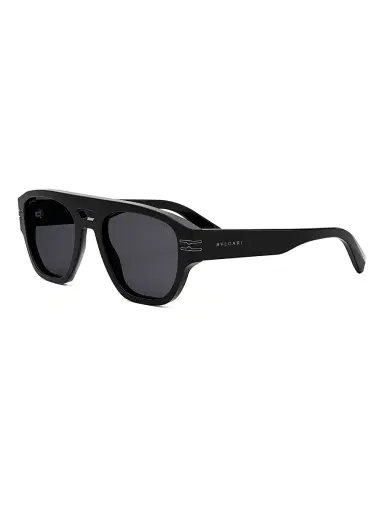 BVLGARI Men's B. Zero1 53MM Pilot Sunglasses - Shiny Black | Thumbnail 1