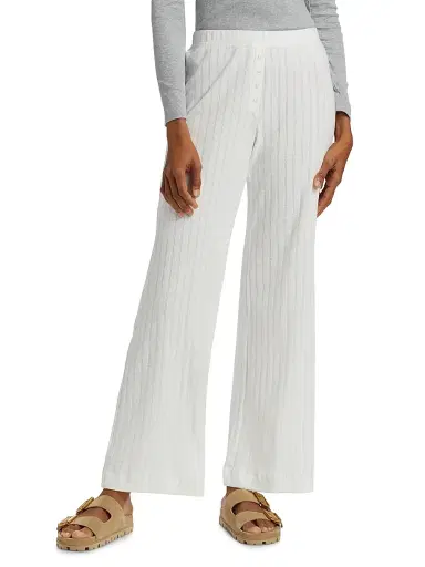 LESET Women's Boxer Rib-Knit Pants - White - Size XL | Thumbnail 3 LESET Women's Boxer Rib-Knit Pants - White - Size XL | Thumbnail 3
