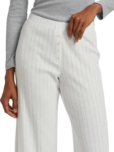 LESET Women's Boxer Rib-Knit Pants - White - Size XL | Thumbnail 6 LESET Women's Boxer Rib-Knit Pants - White - Size XL | Thumbnail 6