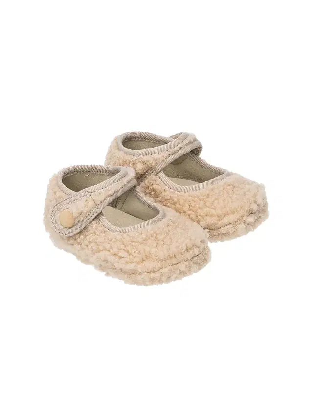 Elephantito Baby Girl's Faux-Shearling Mary Janes - Beige 4.5 (Baby)