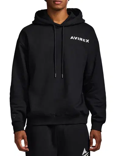 Avirex Men's Core Stacked Logo Hoodie | Thumbnail 4 Avirex Men's Core Stacked Logo Hoodie | Thumbnail 4
