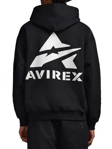 Avirex Men's Core Stacked Logo Hoodie | Thumbnail 7 Avirex Men's Core Stacked Logo Hoodie | Thumbnail 7