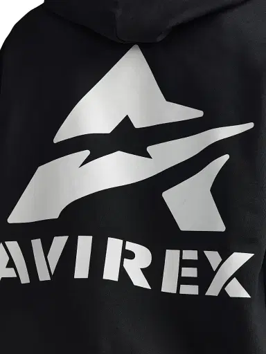 Avirex Men's Core Stacked Logo Hoodie | Thumbnail 8 Avirex Men's Core Stacked Logo Hoodie | Thumbnail 8