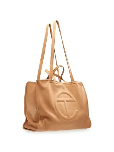 TELFAR Men's Large Carry Logo Leather Bag | Thumbnail 3 TELFAR Men's Large Carry Logo Leather Bag | Thumbnail 3
