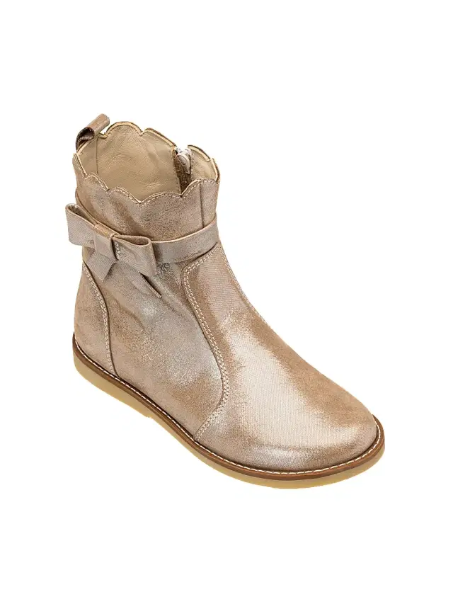 Elephantito Little Girl's & Girl's Cellia Leather Booties - Blush 5 (Child)