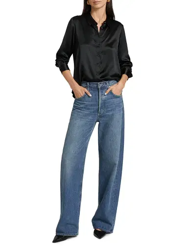 Cami NYC Women's Crosby Silk Blouse - Black - Size Medium | Thumbnail 2