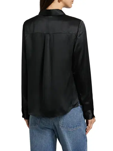 Cami NYC Women's Crosby Silk Blouse - Black - Size Medium | Thumbnail 5