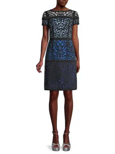 Shani Women's Ombre Laser-Cut Lace Dress | Thumbnail 2 Shani Women's Ombre Laser-Cut Lace Dress | Thumbnail 2