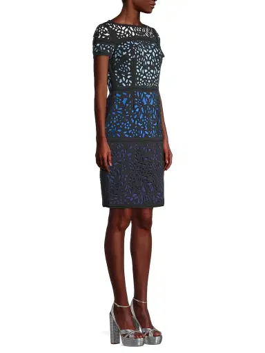Shani Women's Ombre Laser-Cut Lace Dress | Thumbnail 4 Shani Women's Ombre Laser-Cut Lace Dress | Thumbnail 4