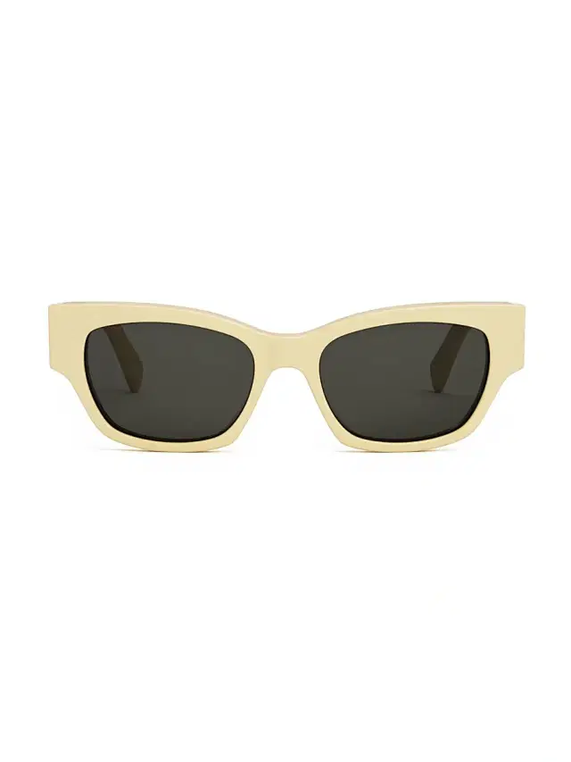 CELINE Men's Monochrom 56MM Cat-Eye Sunglasses - Shiny Yellow Smoke