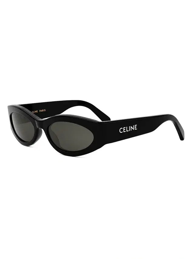 CELINE Men's Monochroms 56MM Geometric Sunglasses - Black Dark Grey