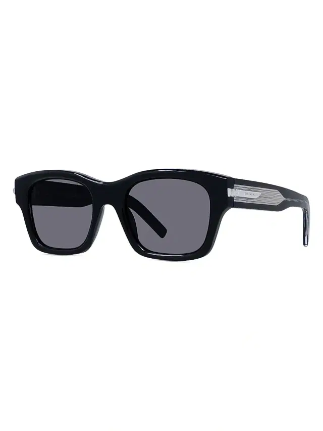 Givenchy Men's GV One 52MM Rectangular Sunglasses - Shiny Black