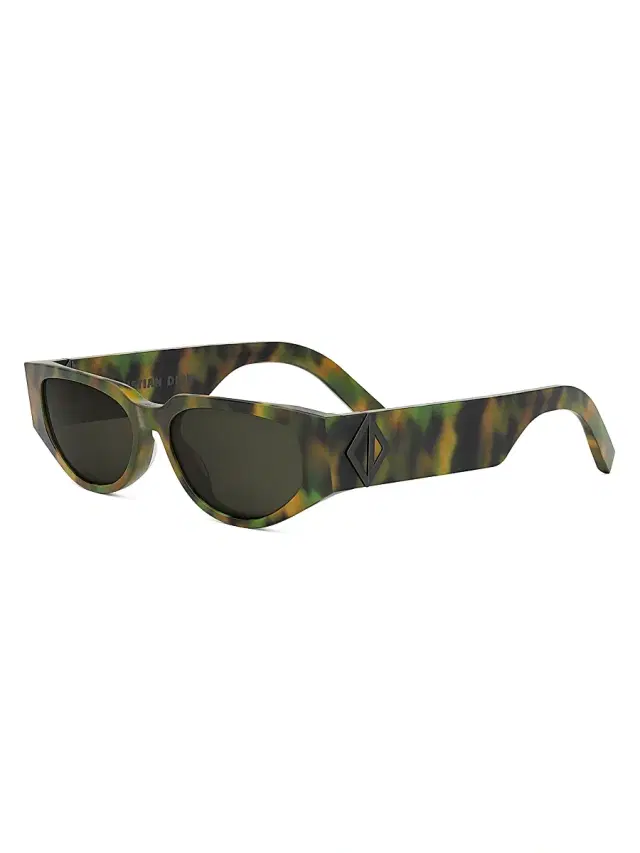 Dior Men's CD Diamond S7I Geometric Sunglasses - Camo Havana Green