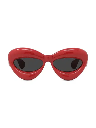 Loewe Men's 55MM Inflated Cat-Eye Sunglasses - Shiny Red | Thumbnail 2