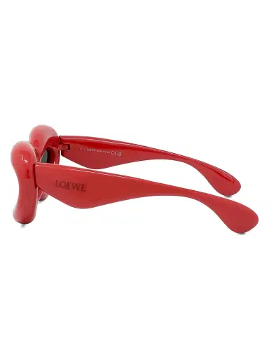 Loewe Men's 55MM Inflated Cat-Eye Sunglasses - Shiny Red | Thumbnail 3