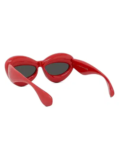 Loewe Men's 55MM Inflated Cat-Eye Sunglasses - Shiny Red | Thumbnail 4