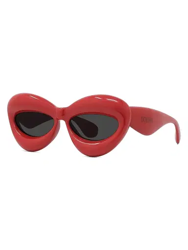 Loewe Men's 55MM Inflated Cat-Eye Sunglasses - Shiny Red | Thumbnail 1