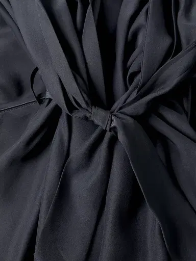Kiki de Montparnasse Women's Silk Kimono-Inspired Robe - Black - Size Medium | Thumbnail 6