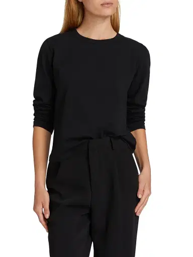 Leset Women's Margo Cotton Long-Sleeve T-Shirt - Black | Thumbnail 3 Leset Women's Margo Cotton Long-Sleeve T-Shirt - Black | Thumbnail 3