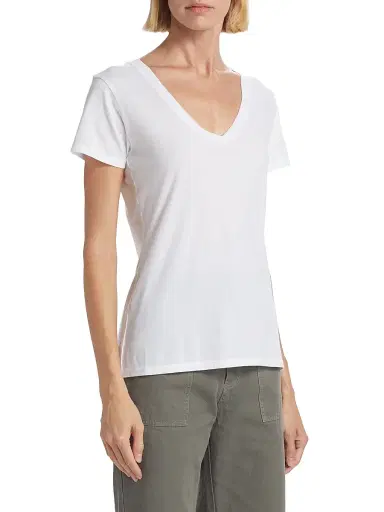 Nili Lotan Women's Carol V-Neck T-Shirt | Thumbnail 4 Nili Lotan Women's Carol V-Neck T-Shirt | Thumbnail 4