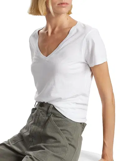 Nili Lotan Women's Carol V-Neck T-Shirt | Thumbnail 6 Nili Lotan Women's Carol V-Neck T-Shirt | Thumbnail 6